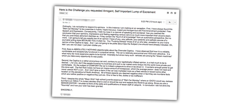 Illustration for article titled Every Car Ever Made Has At Least One Rabid Fan And I Have The Email To Prove It